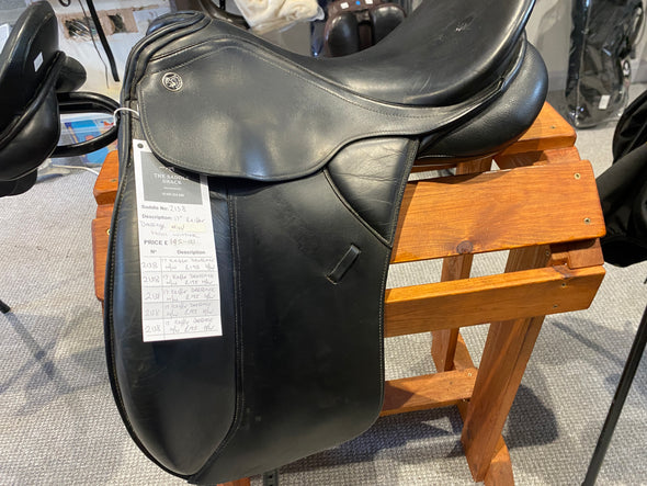 #2138 17" Keiffer Dressage Saddle M/W High Wither