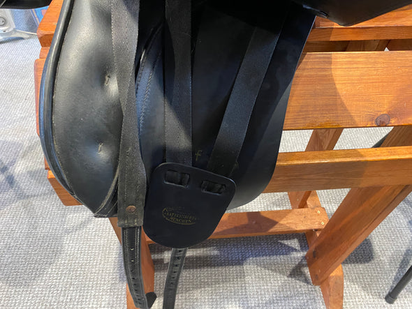 #2138 17" Keiffer Dressage Saddle M/W High Wither