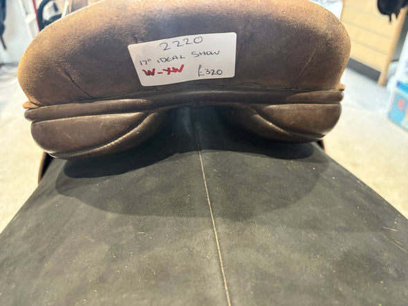 #2220 17" IDEAL Show/Working Hunter Suede Saddle W-XW