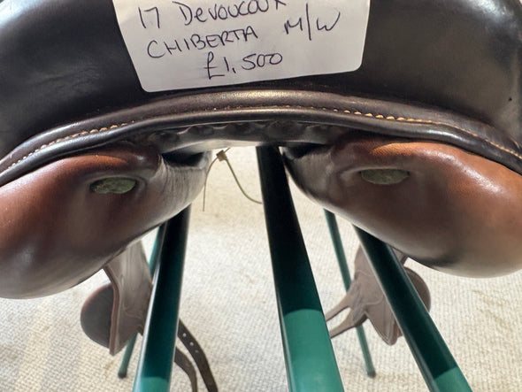 #2222 17" Devoucoux Chiberta Monoflap Saddle M/W