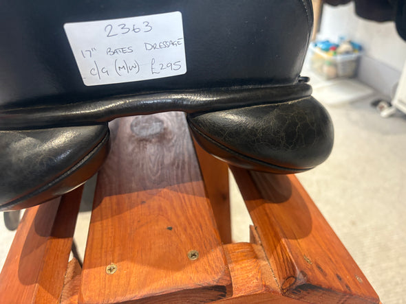 #2363 17" Bates Dressage Saddle C/G (m/w)