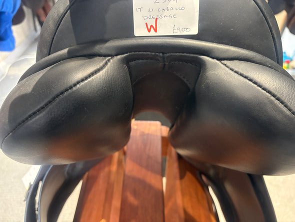 #2164 17" El Caballo Dressage Saddle WIDE