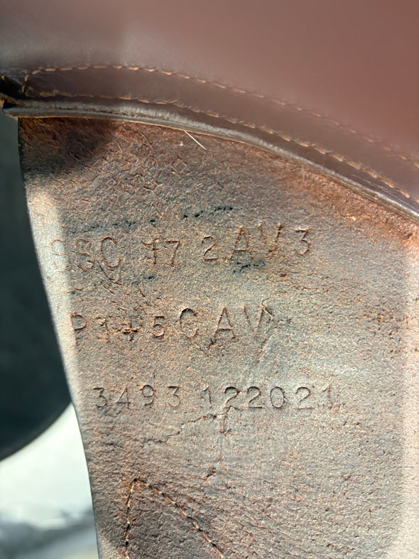 #2386 17" GBS Sellier Jumping Saddle Semi Deep Seat WIDE