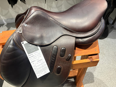 #2386 17" GBS Sellier Jumping Saddle Semi Deep Seat WIDE