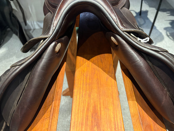#2386 17" GBS Sellier Jumping Saddle Semi Deep Seat WIDE