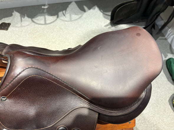 #2386 17" GBS Sellier Jumping Saddle Semi Deep Seat WIDE