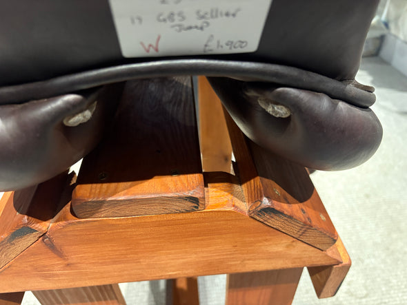 #2386 17" GBS Sellier Jumping Saddle Semi Deep Seat WIDE