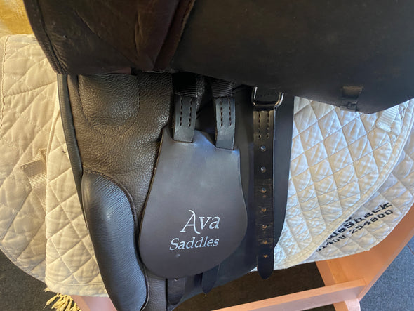 #1665 18" AVA Solution Saddles Show, Brown, WIDE